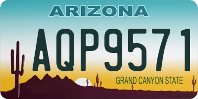 AZ license plate AQP9571