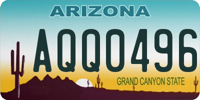 AZ license plate AQQ0496