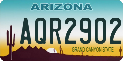 AZ license plate AQR2902