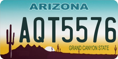AZ license plate AQT5576
