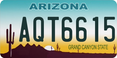 AZ license plate AQT6615