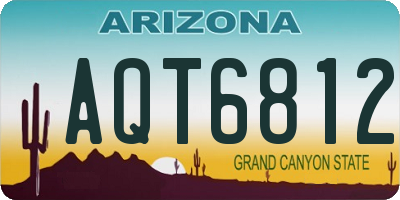 AZ license plate AQT6812