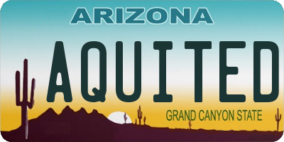 AZ license plate AQUITED