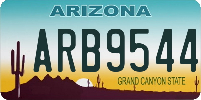 AZ license plate ARB9544