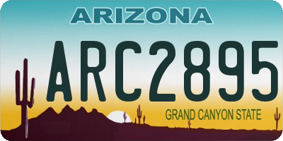 AZ license plate ARC2895