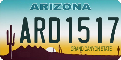 AZ license plate ARD1517