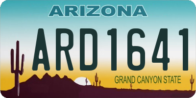 AZ license plate ARD1641