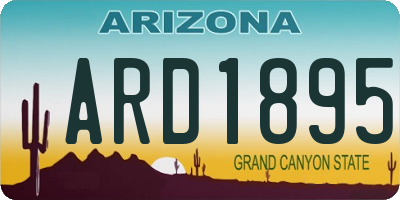 AZ license plate ARD1895