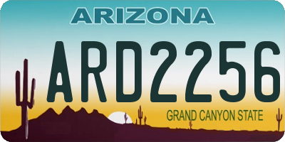 AZ license plate ARD2256
