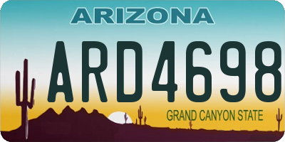 AZ license plate ARD4698