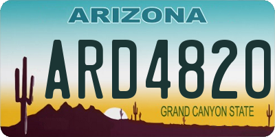 AZ license plate ARD4820