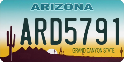 AZ license plate ARD5791