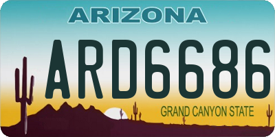AZ license plate ARD6686