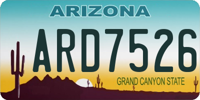AZ license plate ARD7526