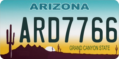 AZ license plate ARD7766