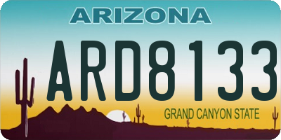 AZ license plate ARD8133