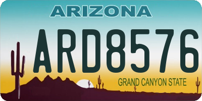 AZ license plate ARD8576