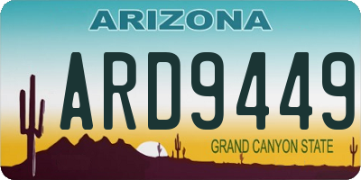 AZ license plate ARD9449