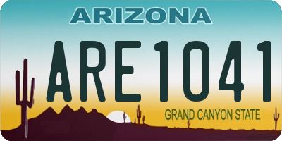 AZ license plate ARE1041
