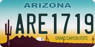 AZ license plate ARE1719