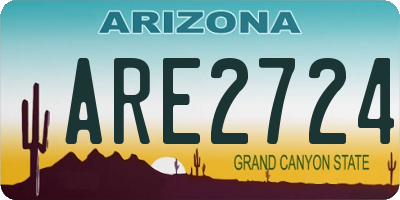 AZ license plate ARE2724