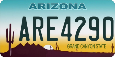 AZ license plate ARE4290
