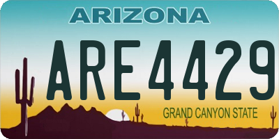 AZ license plate ARE4429