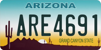 AZ license plate ARE4691