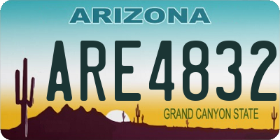 AZ license plate ARE4832