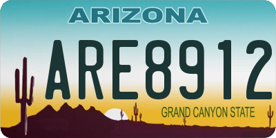 AZ license plate ARE8912