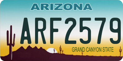 AZ license plate ARF2579
