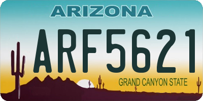 AZ license plate ARF5621