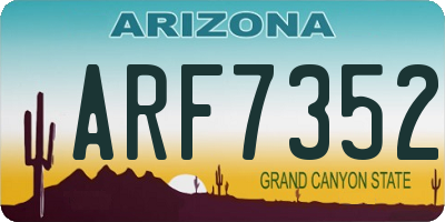AZ license plate ARF7352