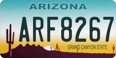 AZ license plate ARF8267
