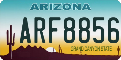 AZ license plate ARF8856