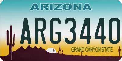 AZ license plate ARG3440