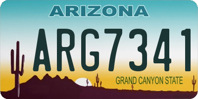 AZ license plate ARG7341