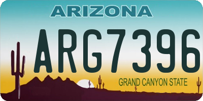 AZ license plate ARG7396