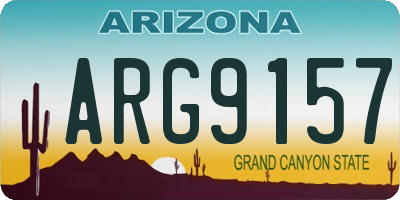 AZ license plate ARG9157