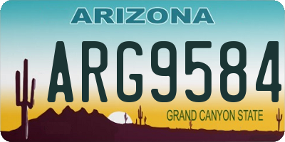 AZ license plate ARG9584