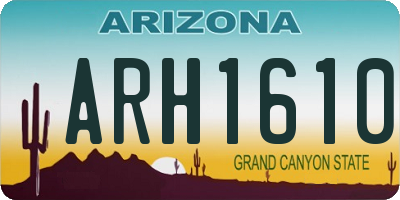 AZ license plate ARH1610