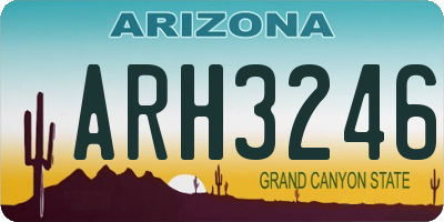 AZ license plate ARH3246