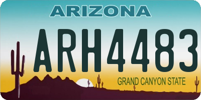 AZ license plate ARH4483