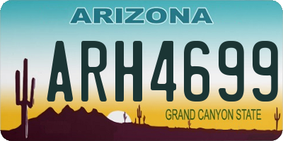 AZ license plate ARH4699