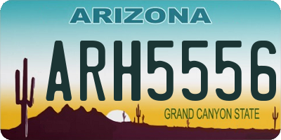AZ license plate ARH5556