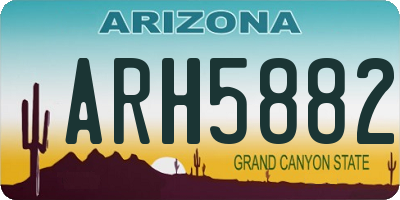 AZ license plate ARH5882