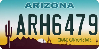 AZ license plate ARH6479