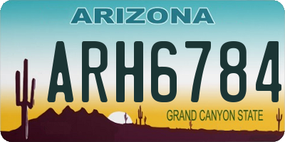 AZ license plate ARH6784