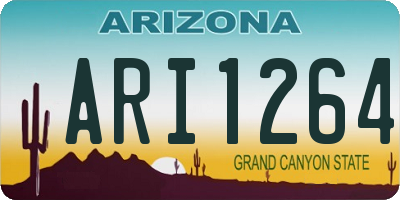 AZ license plate ARI1264