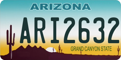 AZ license plate ARI2632